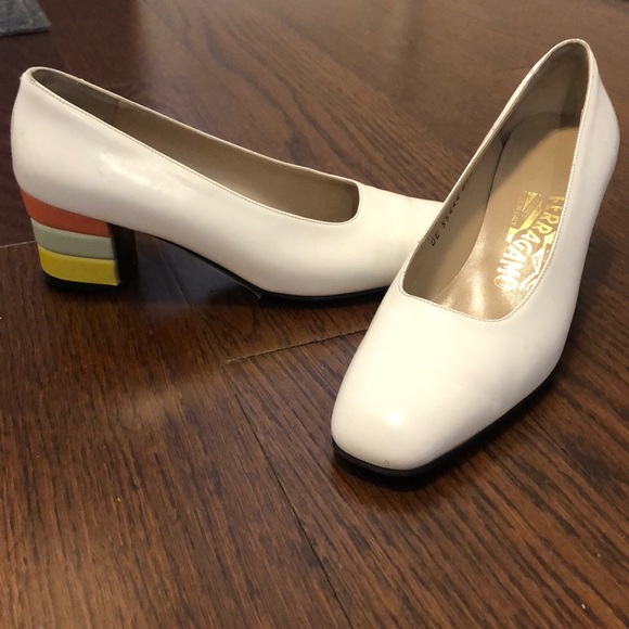 Salvatore Ferragamo colourful block heels - Picture 1 of 11